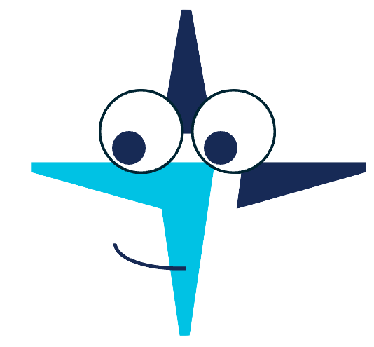 The Validic logo with googly eyes and bouncing eyebrows